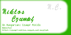 miklos czumpf business card
