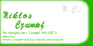 miklos czumpf business card